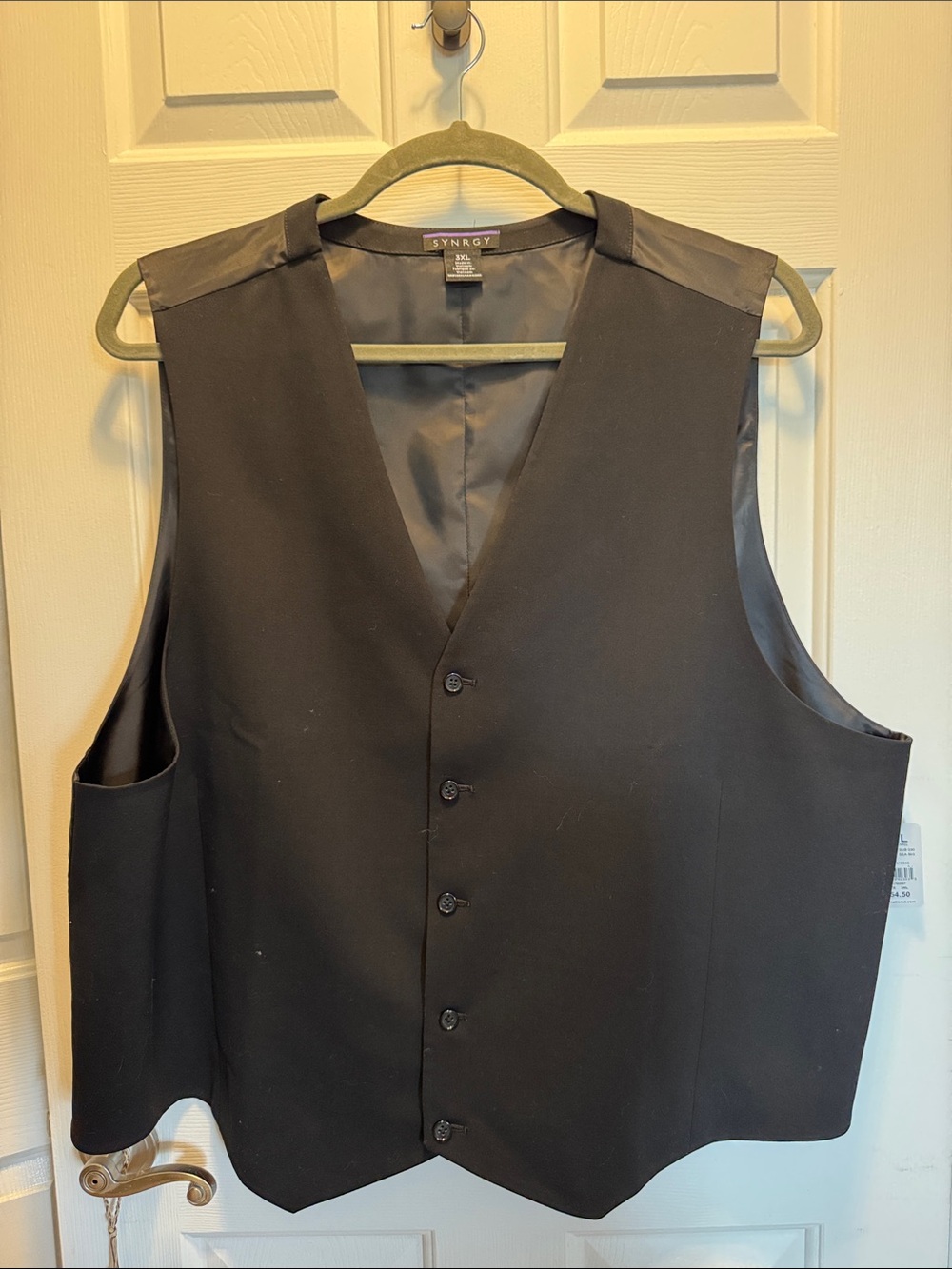 Synergy Men's Black Dress Vest - Classic Tailored Waistcoat